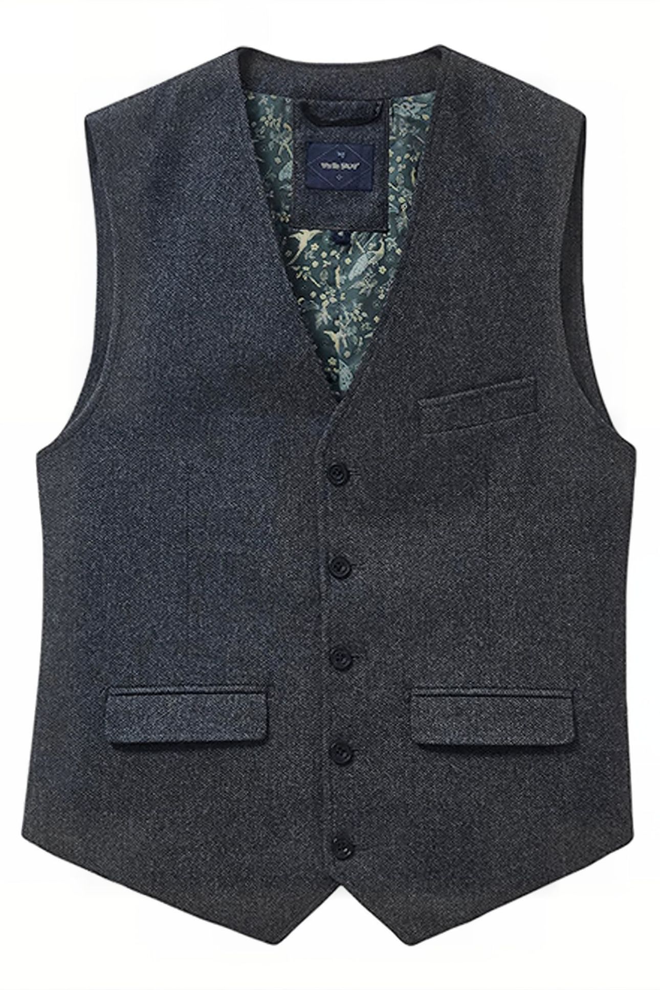 HEATH WAISTCOAT CHARCOAL GREY 2