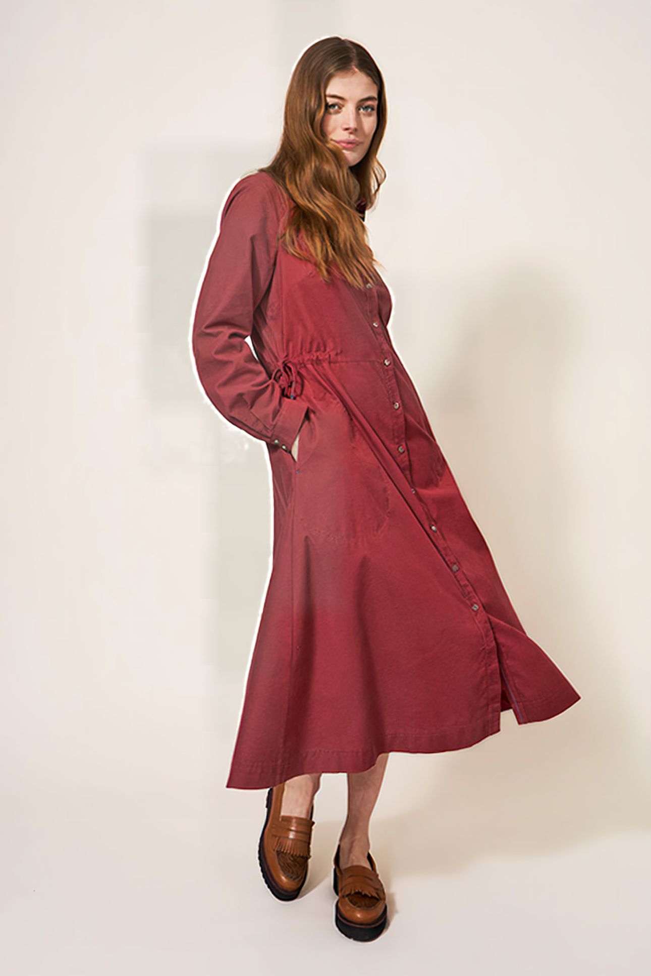 JADE CORD SHIRT DRE MID PLUM 3