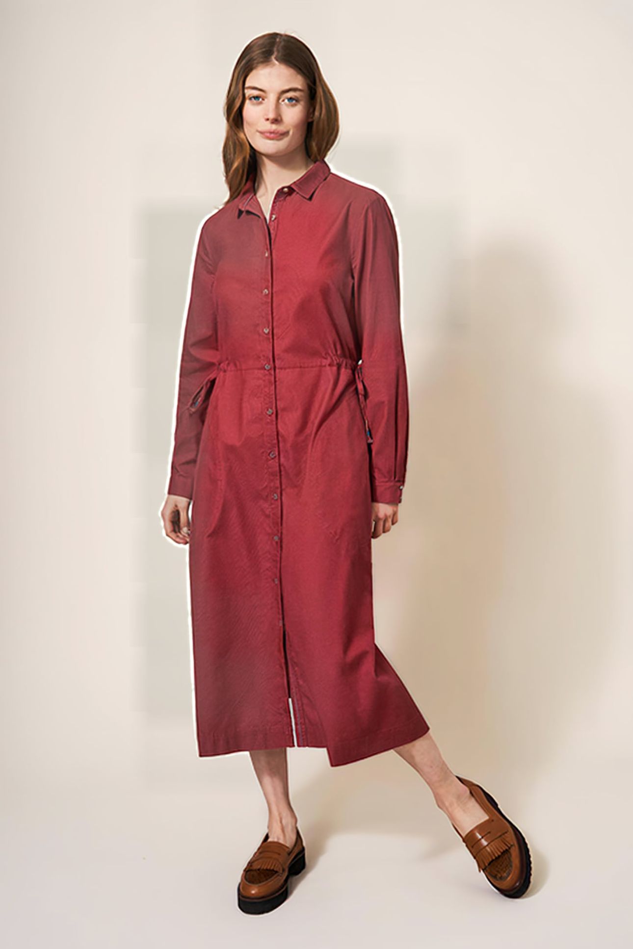JADE CORD SHIRT DRE MID PLUM 1