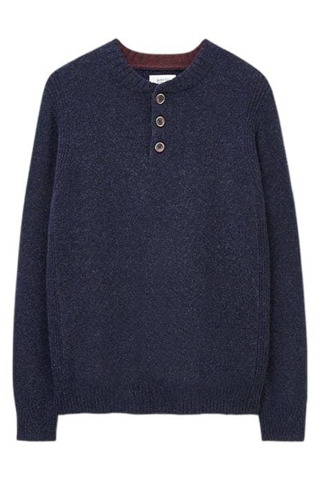 LAMBSWOOL HENLEY DARK NAVY 1