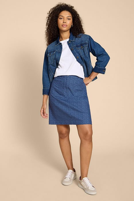MELODY TWILL SKIRT BLUE PRINTED 2