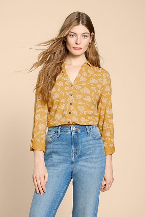 ANNIE JERSEY SHIRT YELLOW PRINTED 1