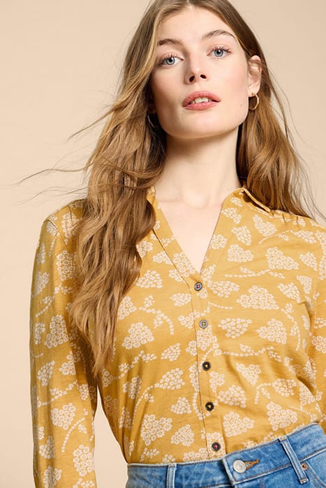 ANNIE JERSEY SHIRT YELLOW PRINTED 4