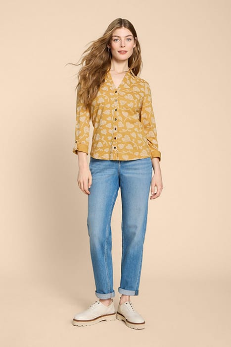 ANNIE JERSEY SHIRT YELLOW PRINTED 2