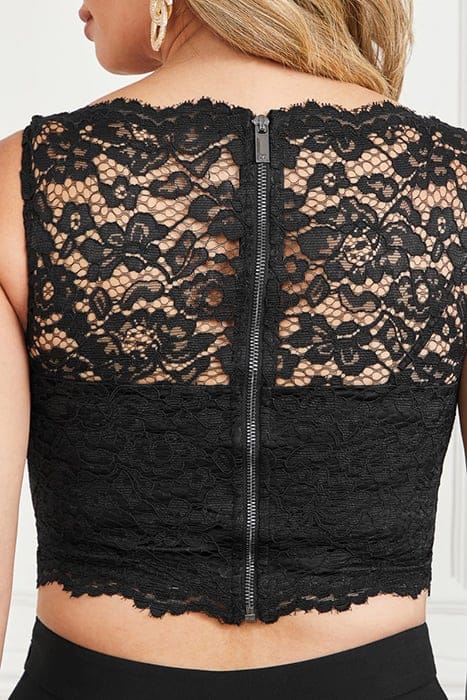 MARCIANO BY GUESS CORSET VESPER TOP JET BLACK 10