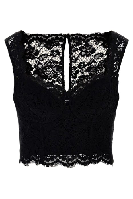 MARCIANO BY GUESS CORSET VESPER TOP JET BLACK 4