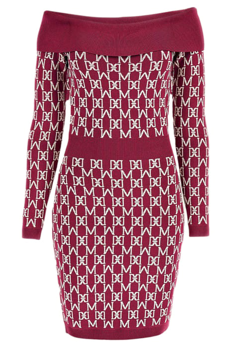 MARCIANO BY GUESS ANGELINA OFF SHOULDER DRESS ALL OVER JACQU 4