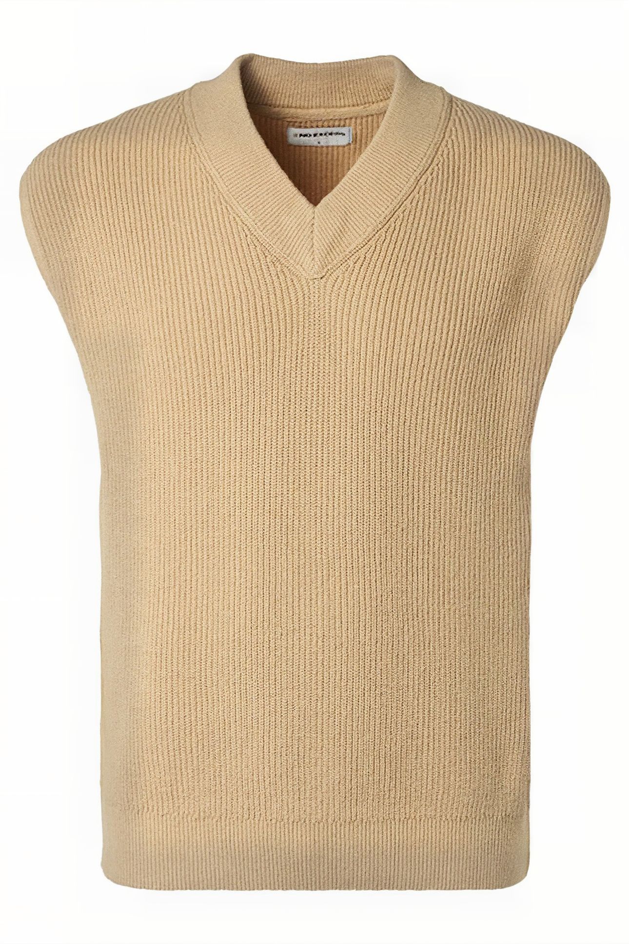 SPENCER V-NECK RELIEF RIB JACQUARD WITH WOOL STONE 4
