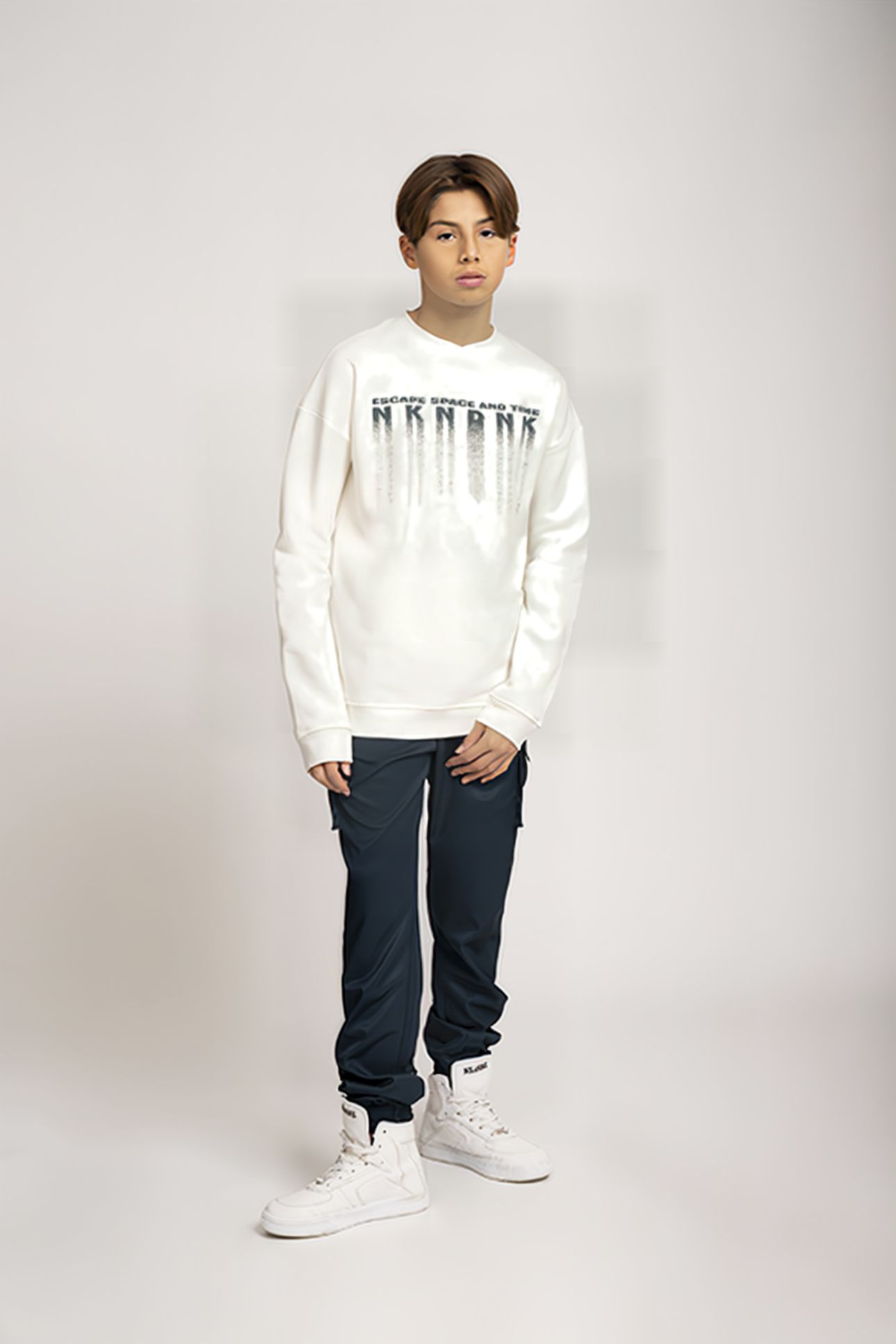 ESCAPE SPACE SWEATSHIRT OFF WHITE 1