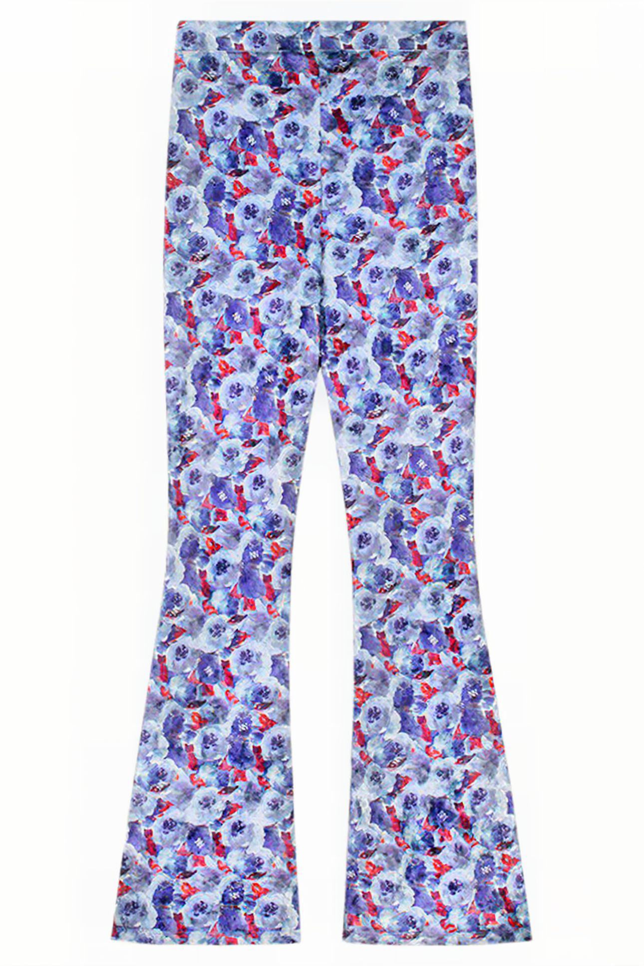 VELVET FLOWER FLARED PANTS VIOLET 3