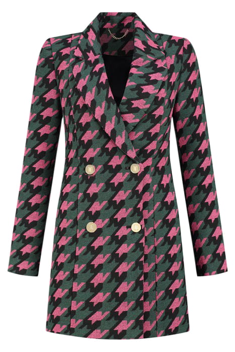 HEATHER DRESS BLACK/RASPBERRY ROSE 2