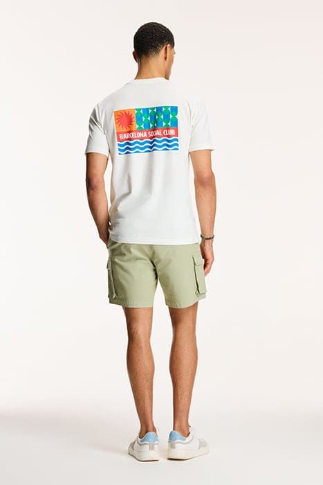 MEN BARCELONA SOCIAL CLUB T-SHIRT JET STREAM WHITE 4