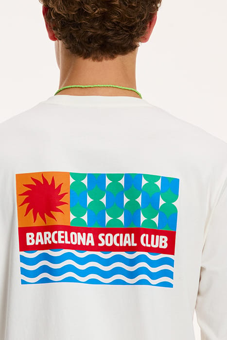 MEN BARCELONA SOCIAL CLUB LONGSLEEVE JET STREAM WHITE 6