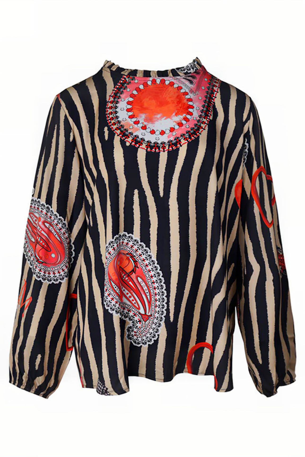 BLOUSE SAN SEVERO BLUE RED 1