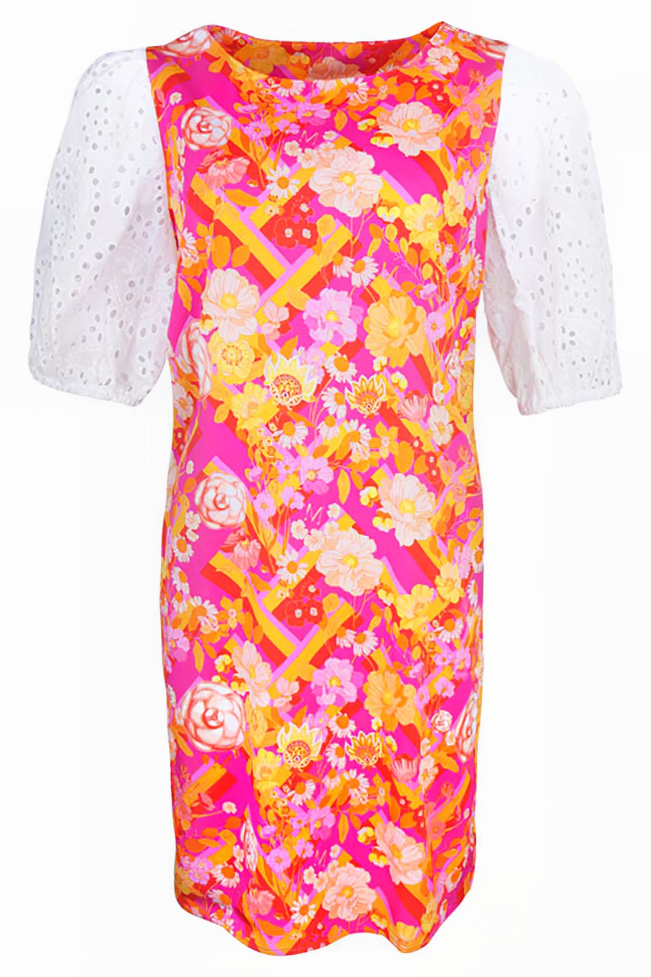DRESS ORISTANO ORANGE FUCHSIA 1