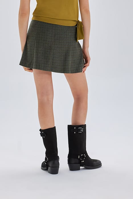 LICHEN CHECK MOTIF SKATER SKIRT 2
