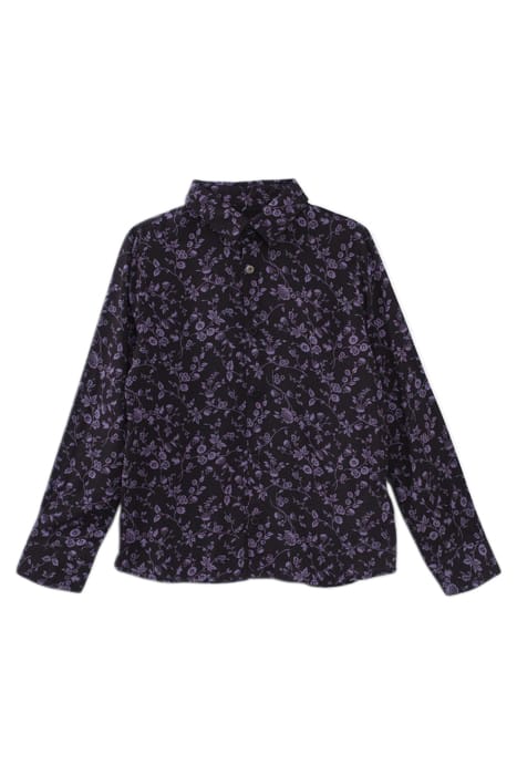 BOYS’ VIOLET AND BLACK FLOWERY LENZING™ ECOVERO™ SHIRT 1