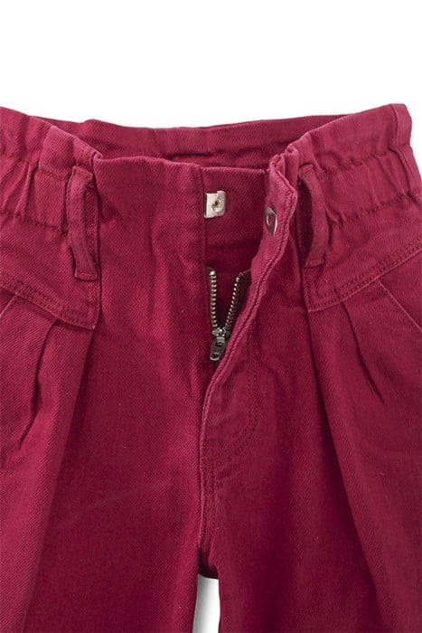 GIRLS’ BURGUNDY BALLOON JEANS 5