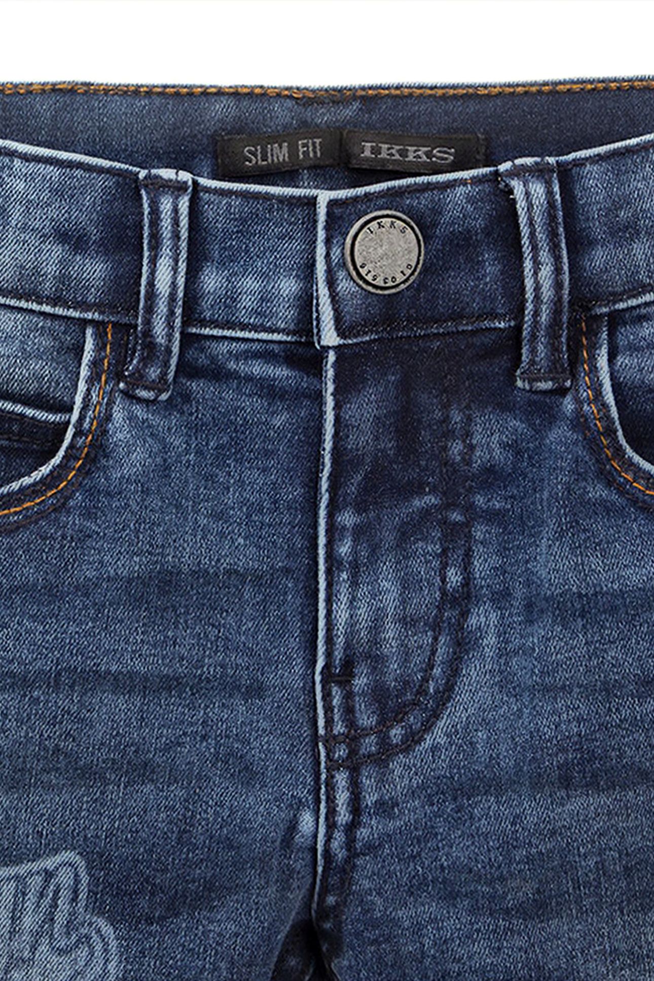 BOYS’ BLUE SLIM JEANS WITH PRINT 3