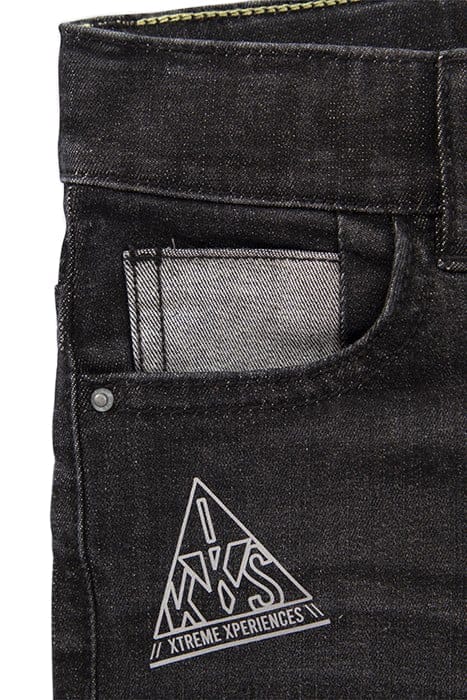 BOYS’ GREY SUPER-RESISTANT SLIM JEANS WITH PRINT 4