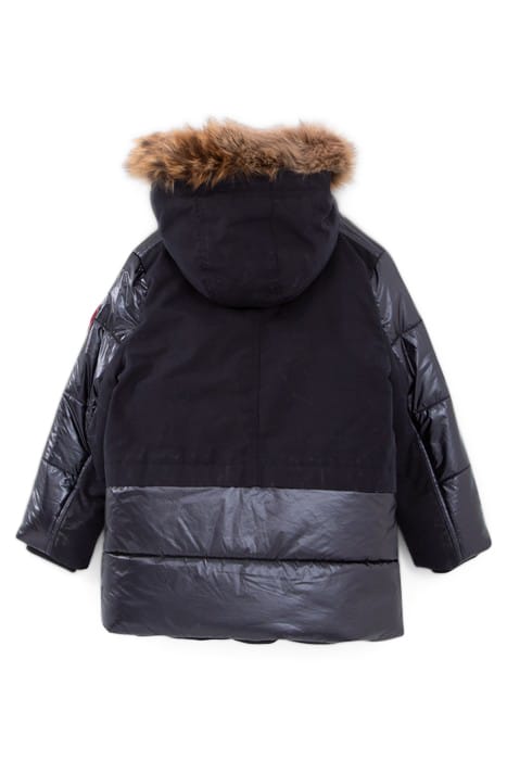 GIRLS’ 2-IN-1 NAVY PARKA AND STAR-PRINT PADDED JACKET 2