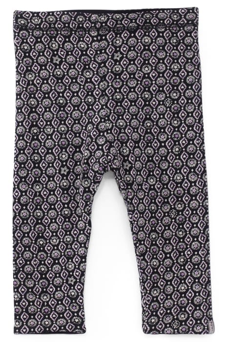 BABY GIRLS’ ROCK PRINT/BLACK REVERSIBLE LEGGINGS 1