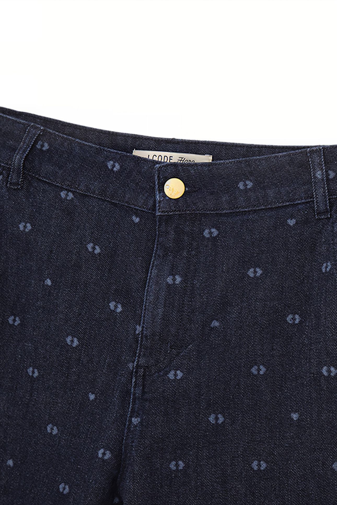 RAW DOUBLE HEART MONOGRAM PRINT FLARED JEANS 2