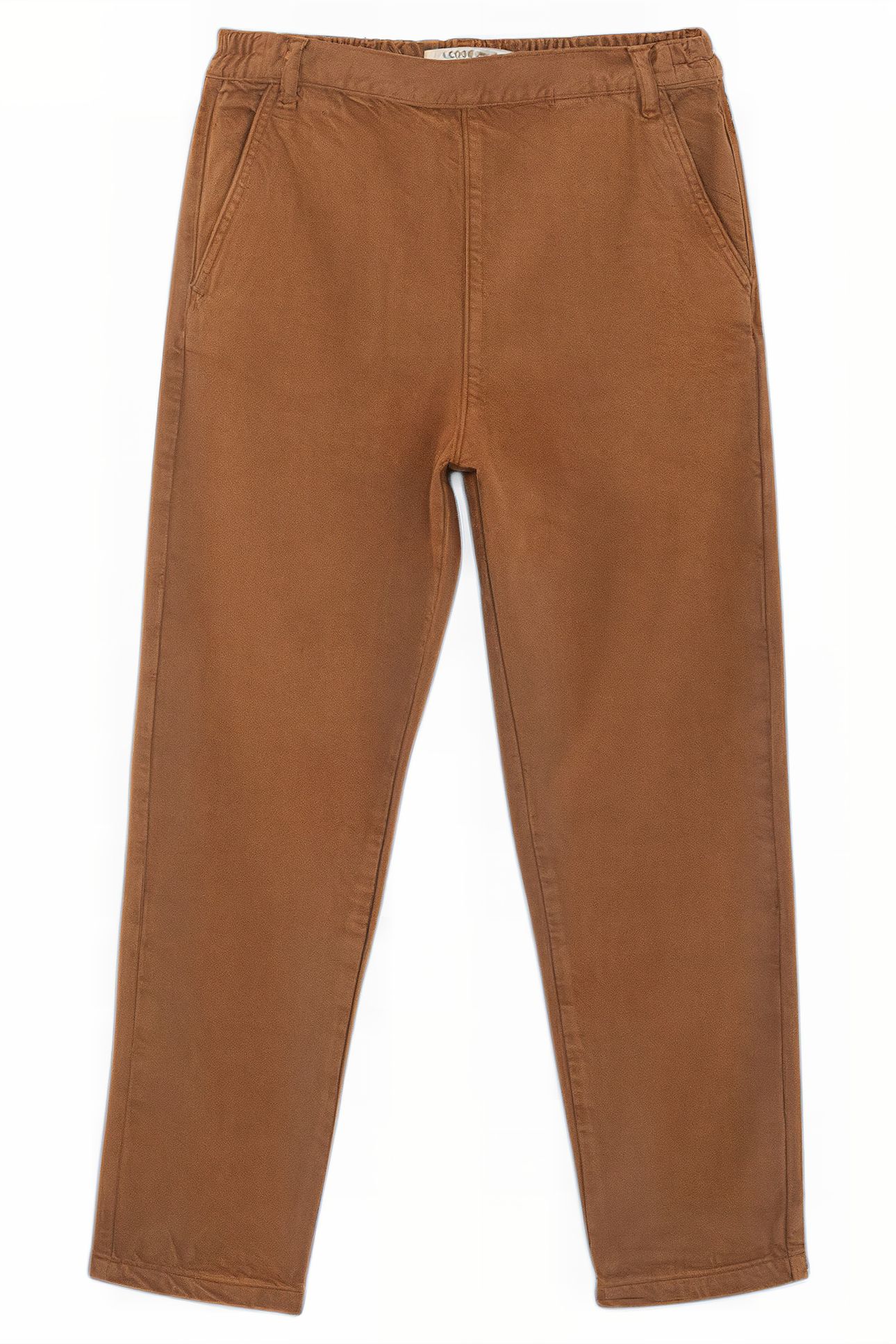TOBACCO ELASTICATED WAIST BOYFIT JEANS 1