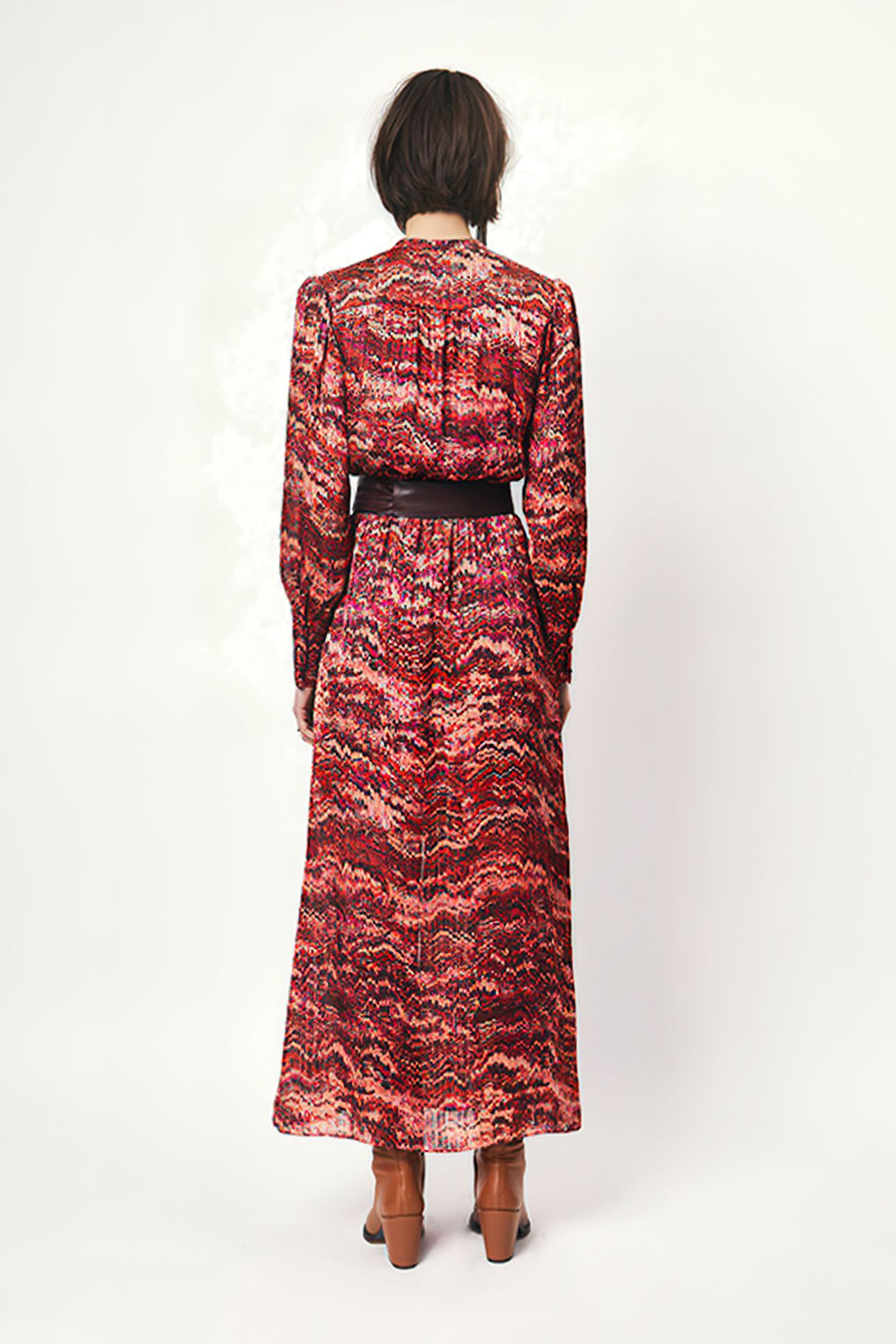 SHADOW PRINTED MIDI DRESS MULTICOLOUR 2