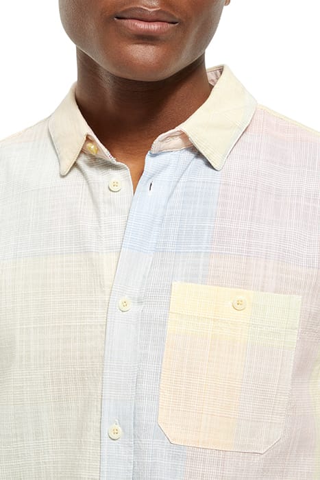 STRUCTURED CHECKED SHORT SLEEV MULTI COLOUR CHECK 5