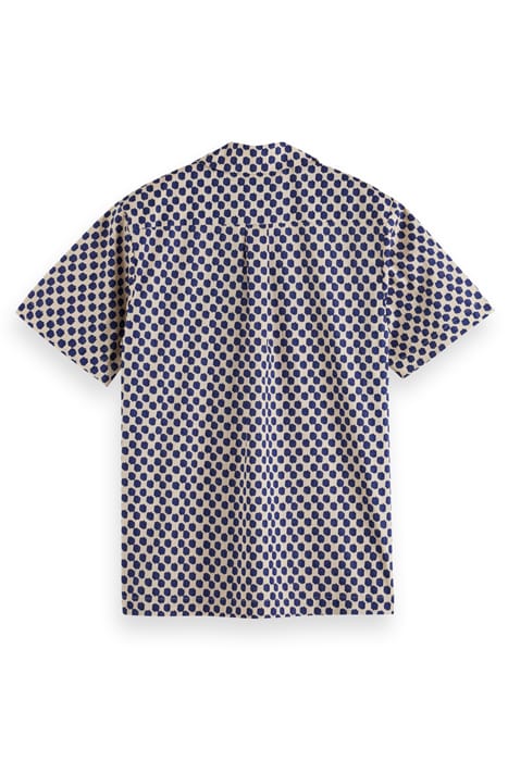 PRINTED SHORT SLEEVE SHIRT POLKA NAVY BLUE 2