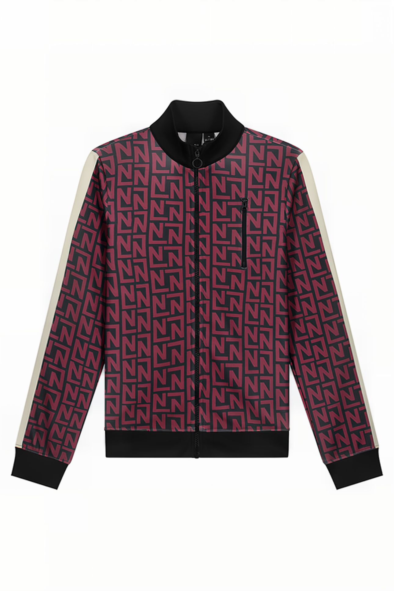 LOGO ALLOVER TRACKJACKET WINE 1