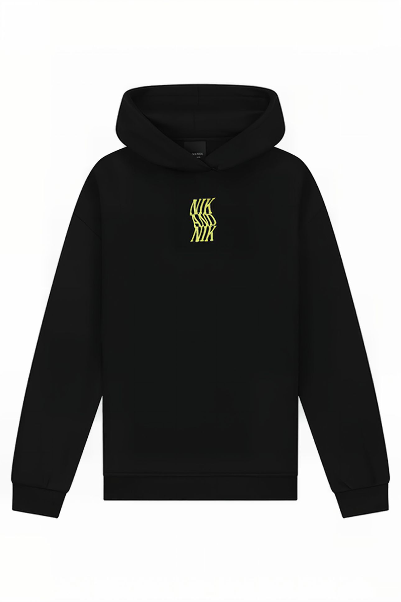 SWIRL LOGO HOODIE BLACK 1