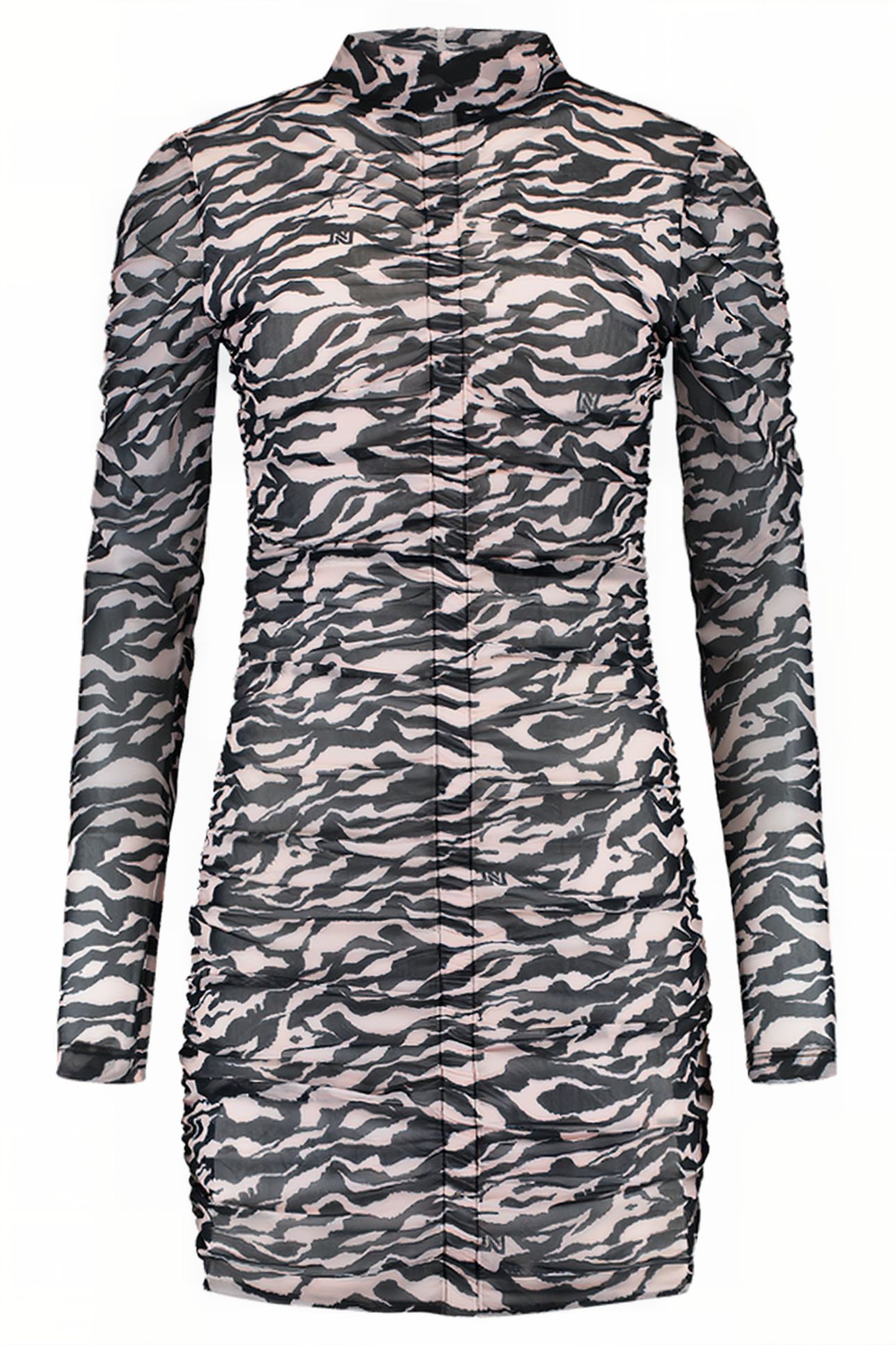 ZEBRA MESH DRESS ROSE 1