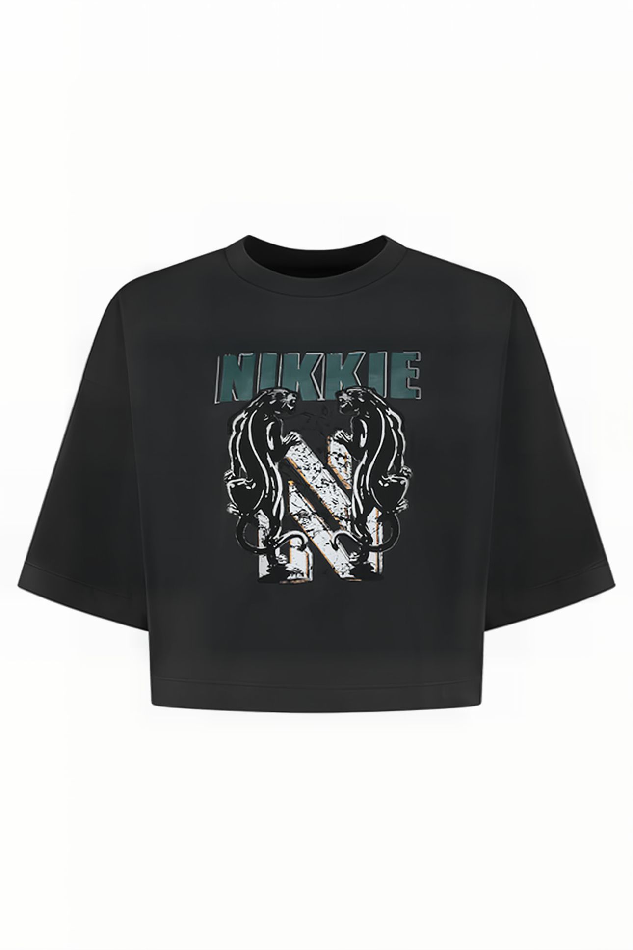 NIKKIE PANTHER T-SHIRT PIRATE BLACK 1