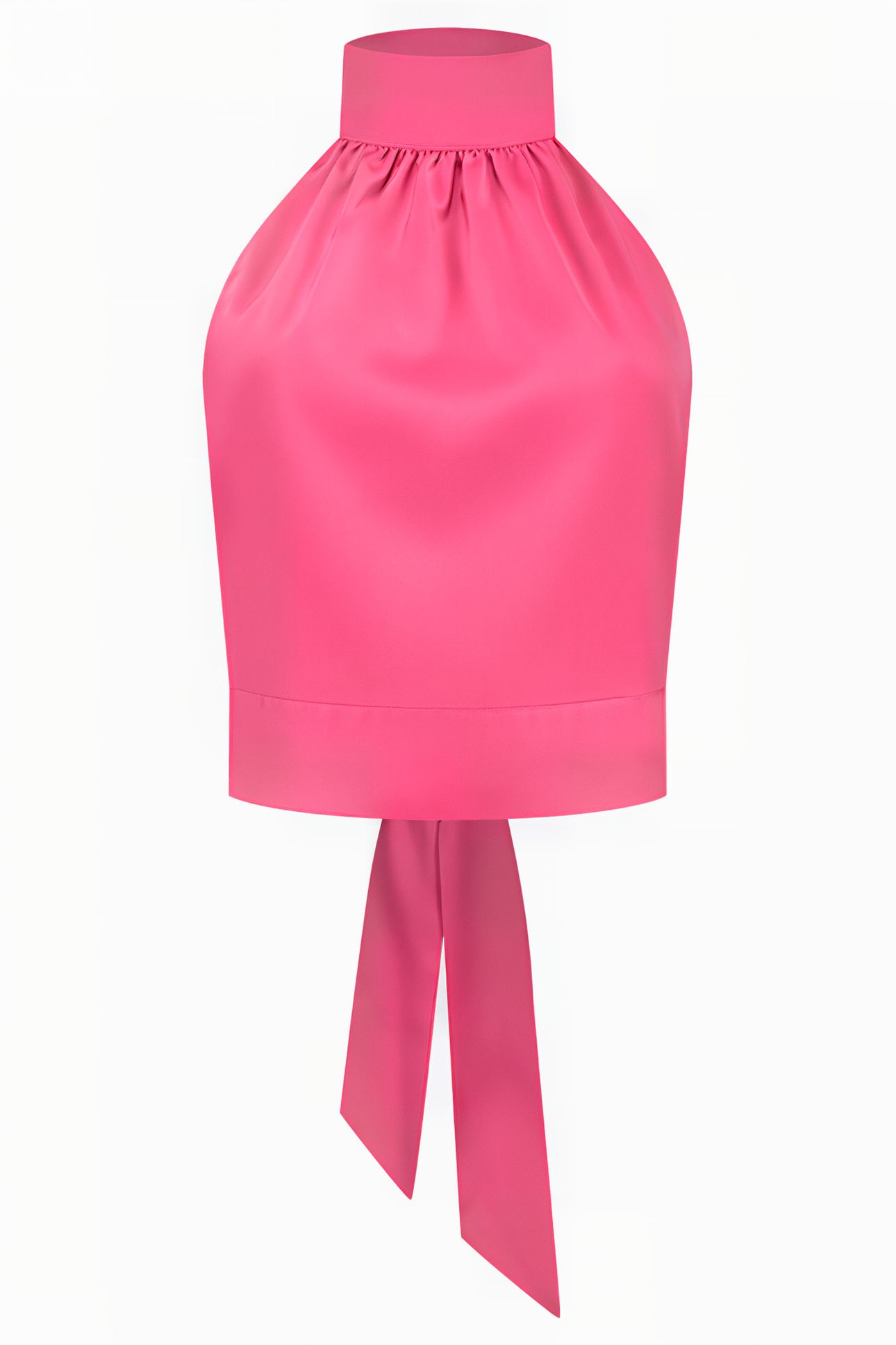 LOREN SATIN TOP CANDY PINK 1