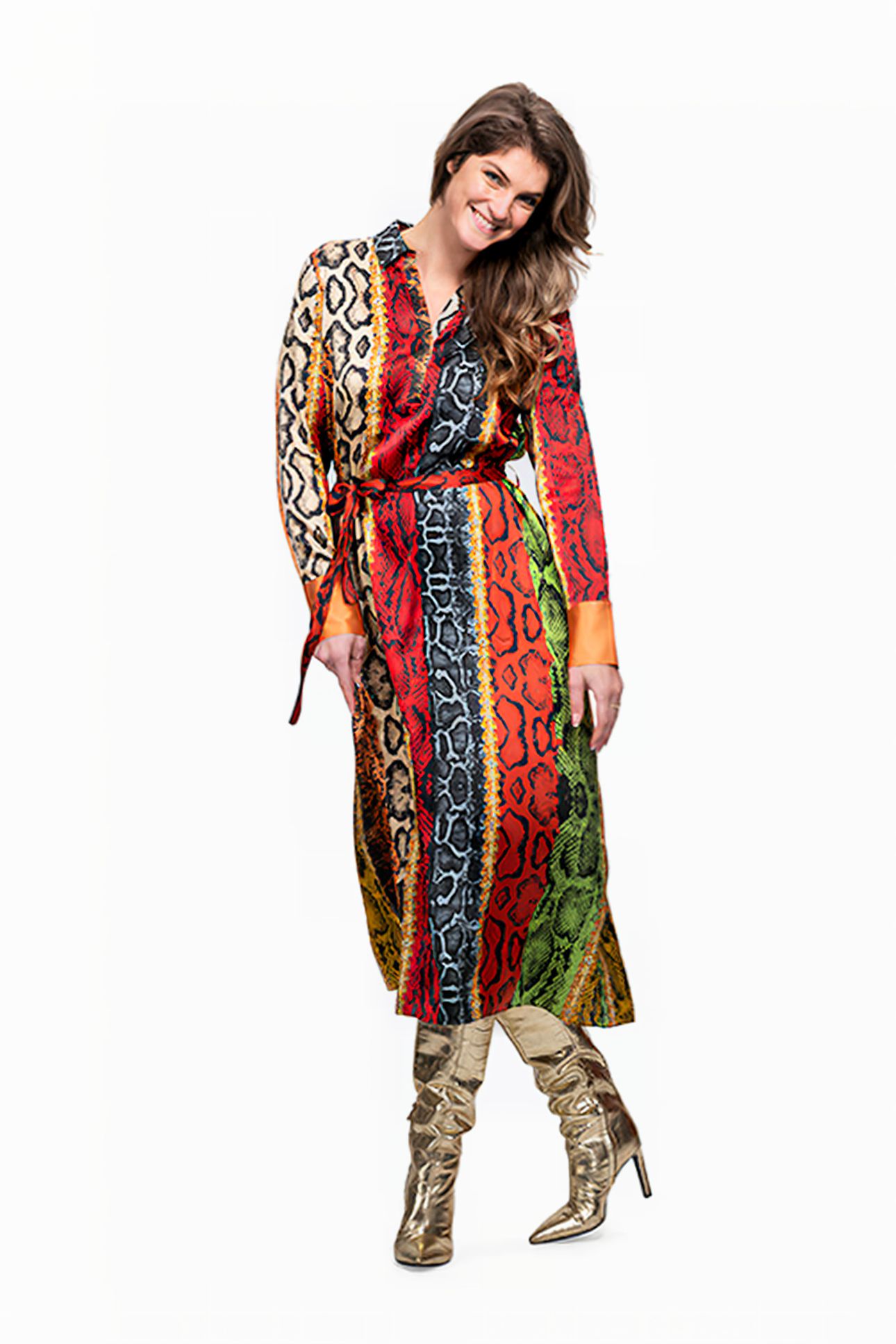 DRESS TURIN LONG SNAKE COLORFUL MULTICOLOR 4