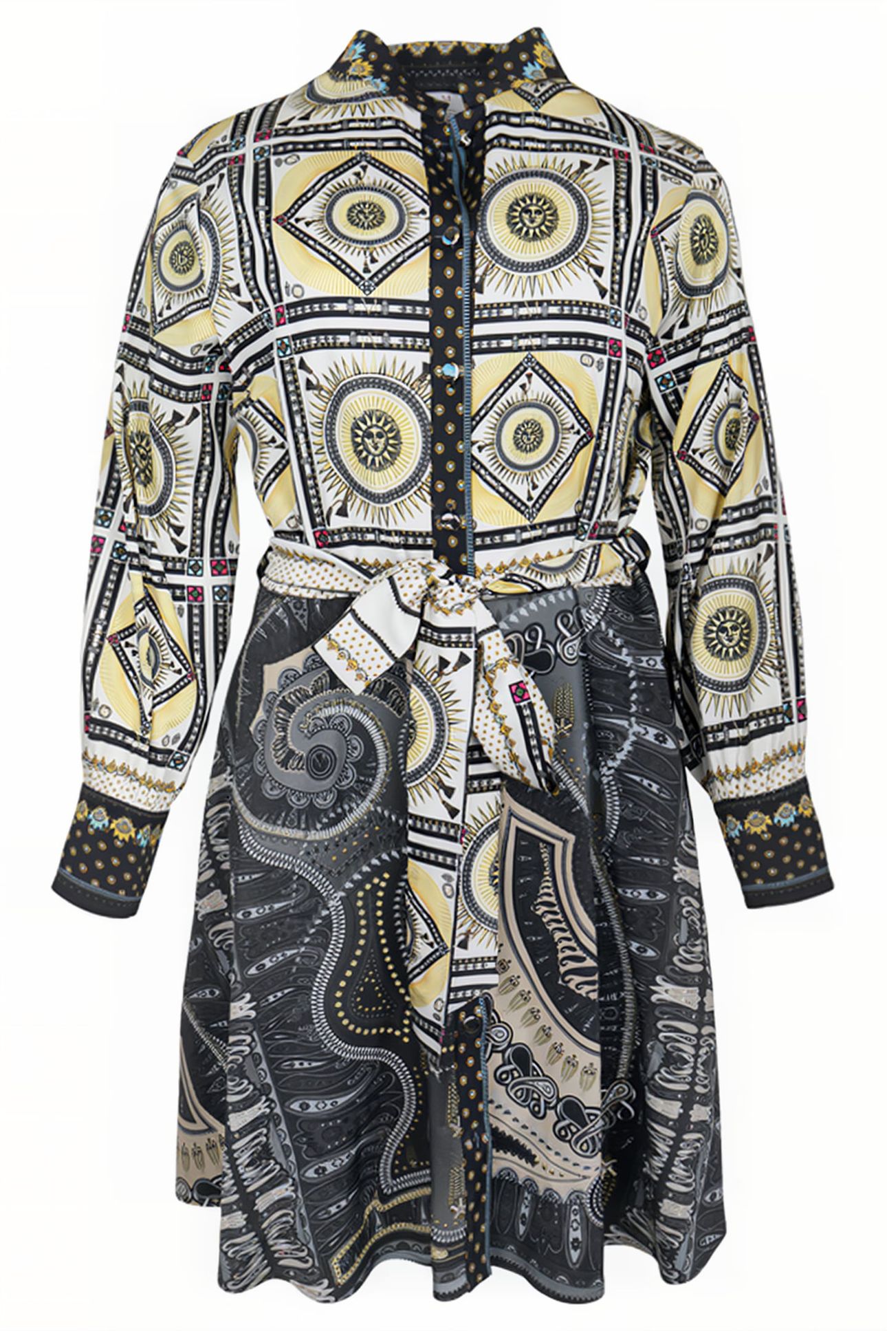 DRESS LOUVAIN BLACK GREY ECRU BLACK, GREY, ECRU 1