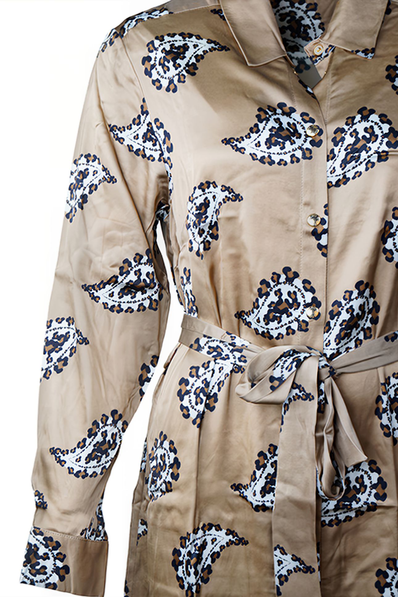 DRESS AVIGNON BEIGE WITH LEOPARD BEIGE 3