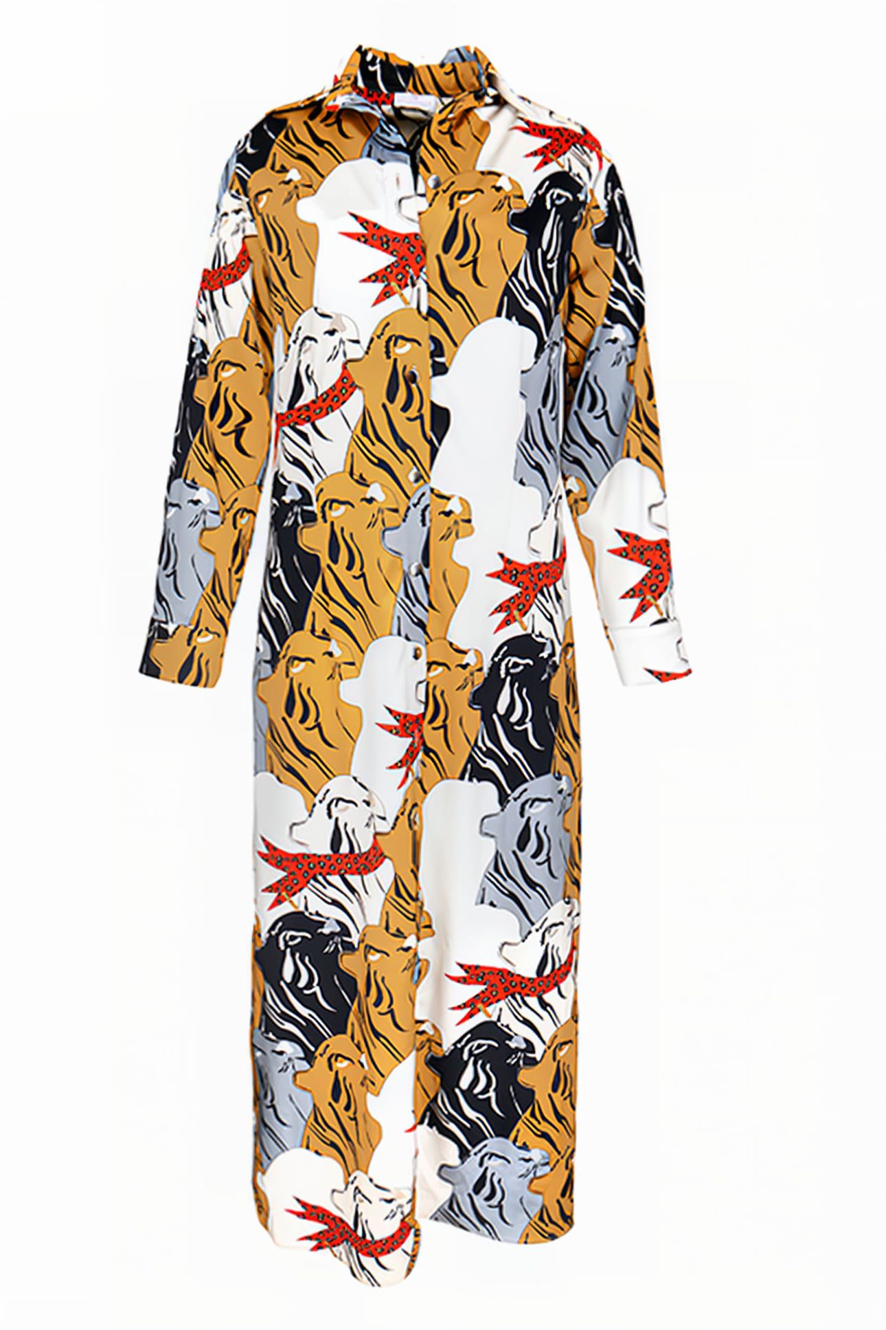 DRESS FRANCIS BAY LONG CAMEL, ECRU 1