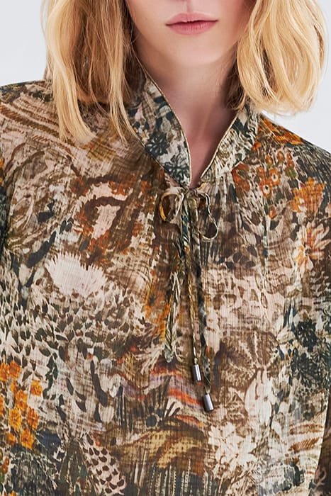 KHAKI LANDSCAPE PRINT BLOUSE KHAKI 6