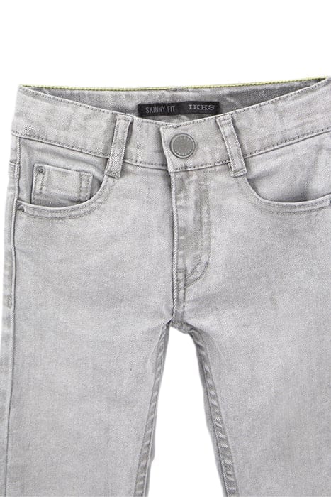 BOYS’ GREY SKINNY JEANS WITH REFLECTIVE DETAILS WHITE GREY 3