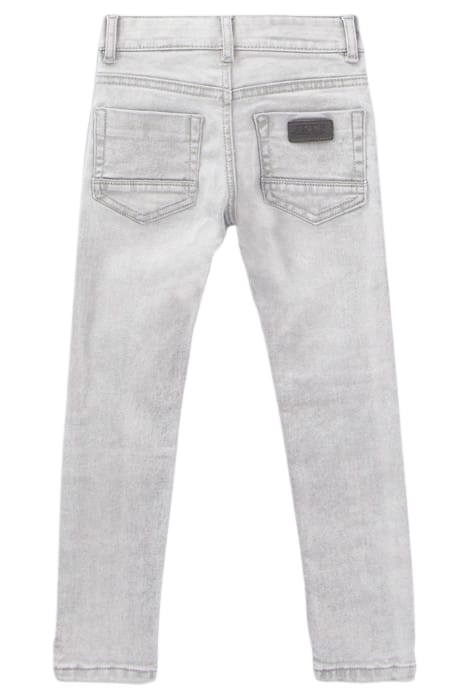 BOYS’ GREY SKINNY JEANS WITH REFLECTIVE DETAILS WHITE GREY 2