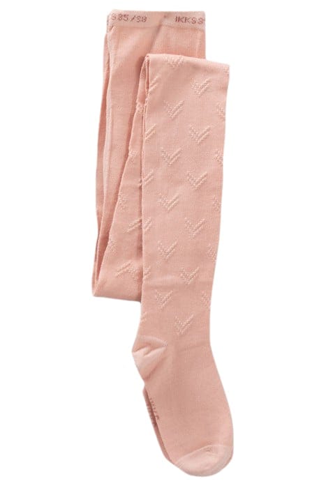 GIRLS’ PINK CHEVRON MOTIF KNIT TIGHTS PINK 1