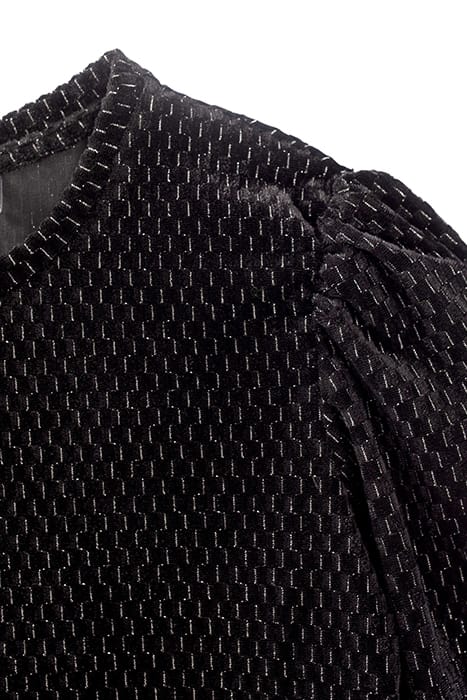 GIRLS’ BLACK TEXTURE, LUREX, JACQUARD VELVET KNIT T-SHIRT BL 4