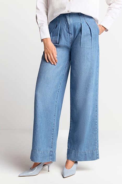 WIDE LEG DENIM PANTS ORCANIC + RECYCLED DENIM BLUE 1