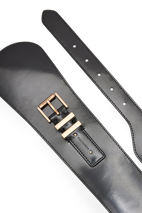 MARCELLA WIDE BELT BLACK/WARM BRASS 4