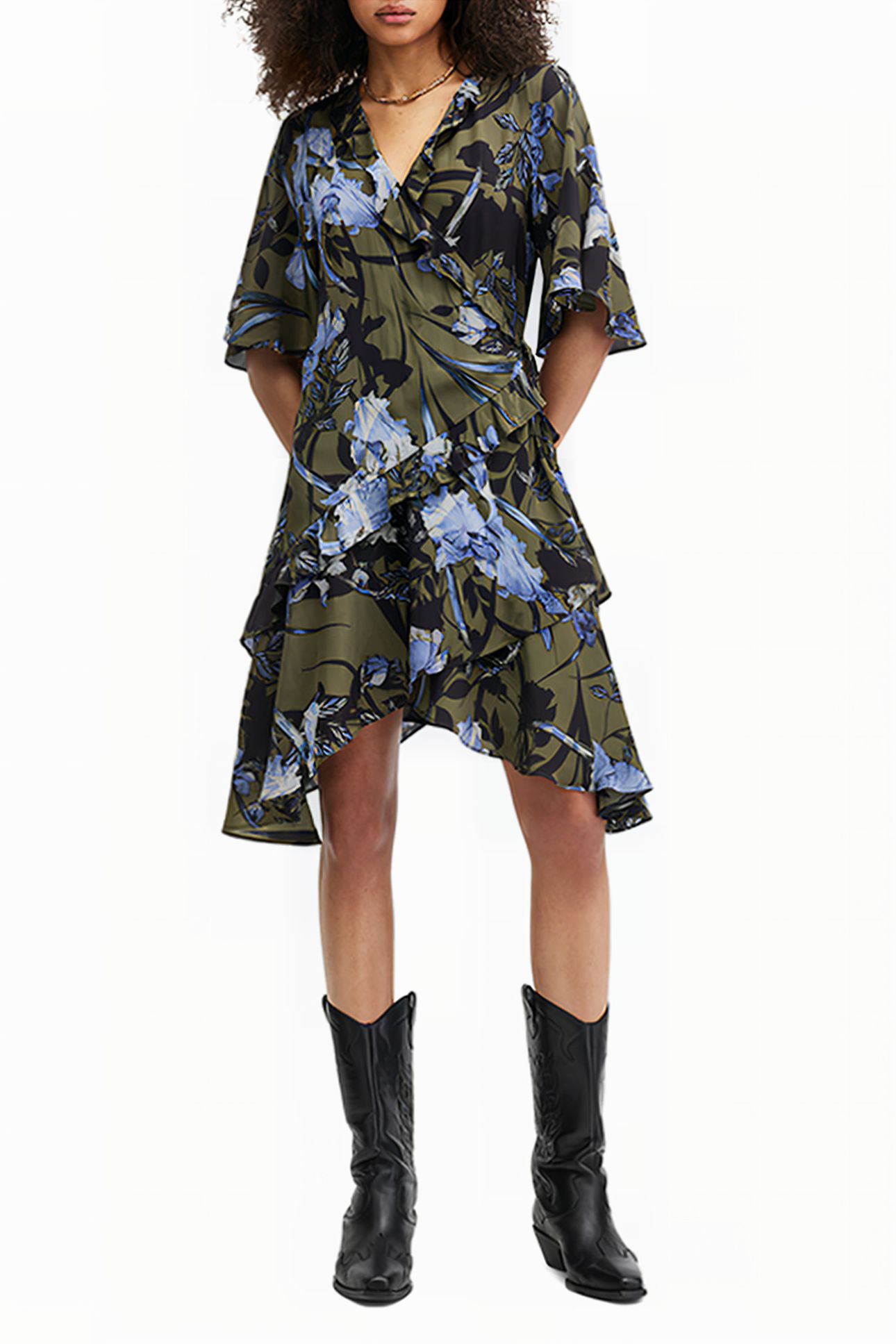 MEAGAN BATU DRESS DEEP KHAKI GREEN 3