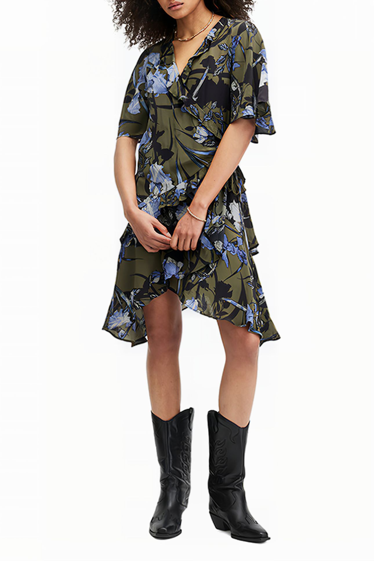 MEAGAN BATU DRESS DEEP KHAKI GREEN 6