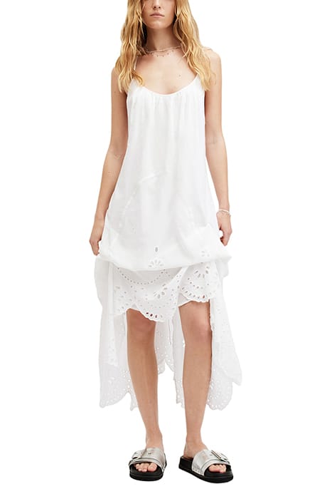 AREENA EMB DRESS OPTIC WHITE 6